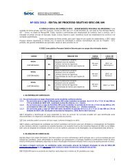 1 NÂº 022/2012 - EDITAL DE PROCESSO SELETIVO SESC-DR/AM