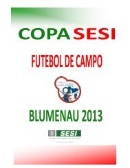 boletim informativo do futebol de campo 2013 - SESI - Esporte