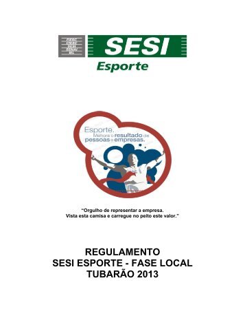 Regulamento SESI Esporte 2013 - LOCAL (TubarÃ£o).pdf