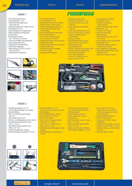 WERKZEUGE HERRAMIENTAS OUTILS TOOLS www.heyco.de ...