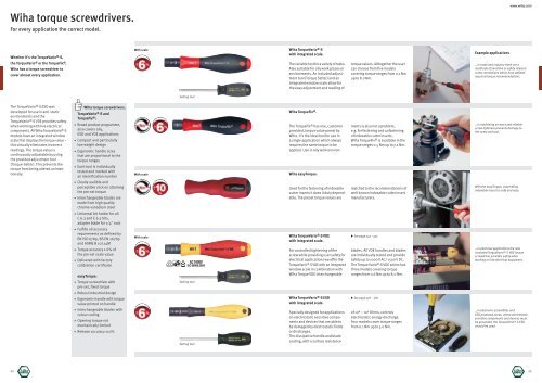 Wiha torque screwdrivers.