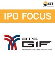 IPO Focus : BTSGIF à¸¡à¸µ.à¸. 56 - The Stock Exchange of Thailand