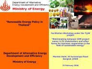 Renewable Energy Policy in Thailand - SETatWork - Sustainable ...