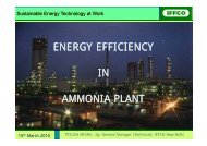 energy efficiency in ammonia plant - SETatWork - Sustainable ...