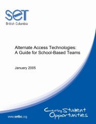 Alternate Access Technologies: A Guide for School-Based ... - Set BC