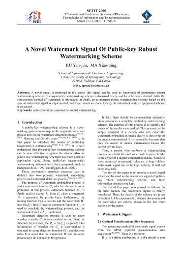 A Novel Watermark Signal Of Public-key Robust Watermarking ...