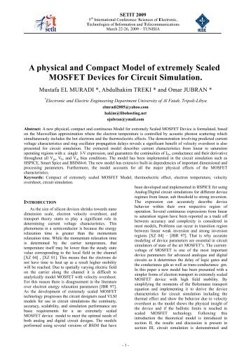 A physical and Compact Model of extremely Scaled MOSFET ...