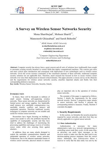 A Survey on Wireless Sensor Networks Security - ResearchGate