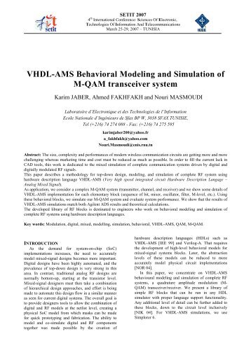 VHDL-AMS Behavioral Modeling and Simulation of M-QAM ...