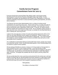Family Service Program Commitment Form for 2012-13