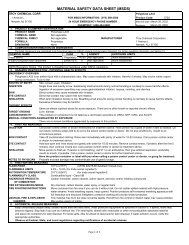 MATERIAL SAFETY DATA SHEET (MSDS) - Seton Resource Center