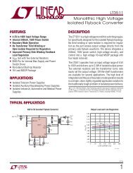 LT3511 - Monolithic High Voltage Isolated Flyback Converter - setron