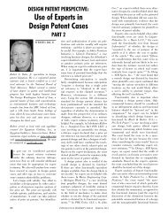 Use of Experts in Design Patent Cases - Design Patent School