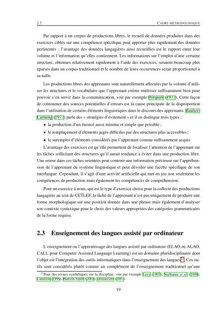 Acquisition du tchèque par les francophones : analyse ... - LaLIC