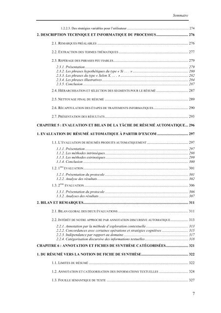 Le résumé automatique de textes - LaLIC - Université Paris-Sorbonne