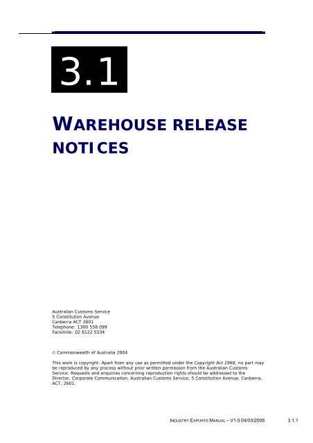 Module 3.1 - Warehouse Release Notices - Cargo Support