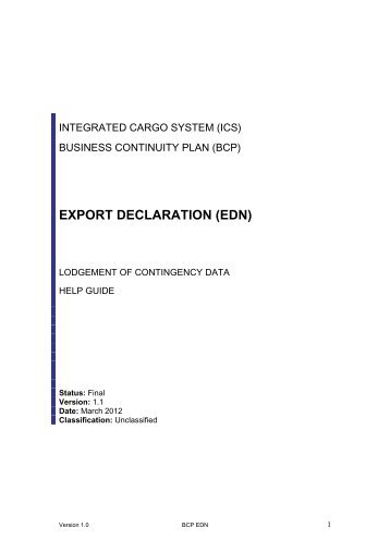 Export Declaration (EDN) Help Guide - Cargo Support
