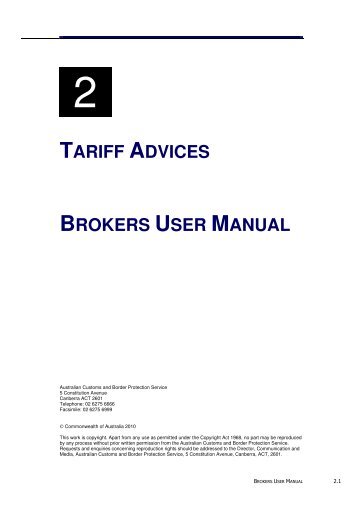 TAPIN Tariff Advice Manual - Cargo Support