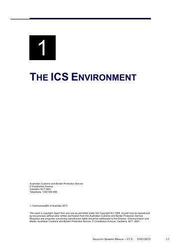 Module 1 - The ICS Environment - Cargo Support