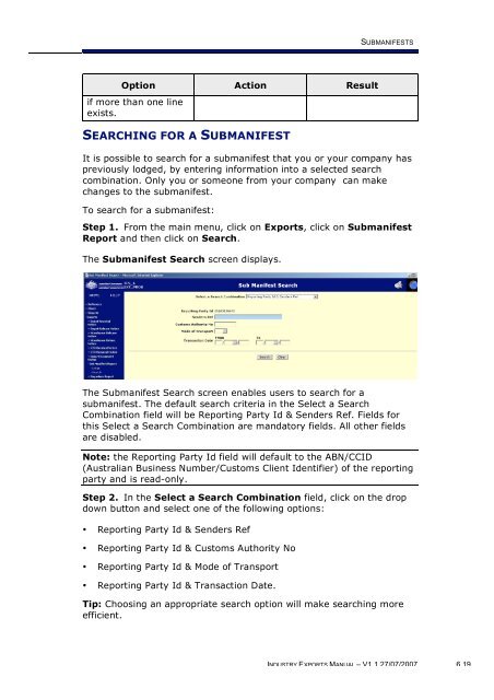 module 6 Submanifests - Cargo Support