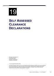 Module 19 - Self Assessed Clearance Declarations - Cargo Support