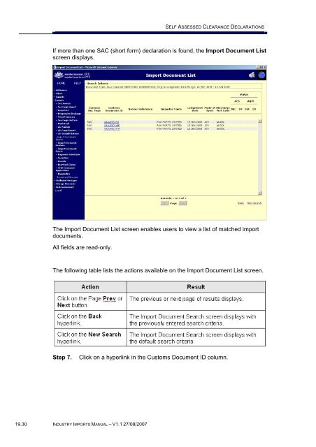 Module 19 - Self Assessed Clearance Declarations - Cargo Support