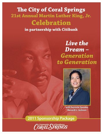 21st Annual Martin Luther King, Jr. Celebration - City of Coral Springs