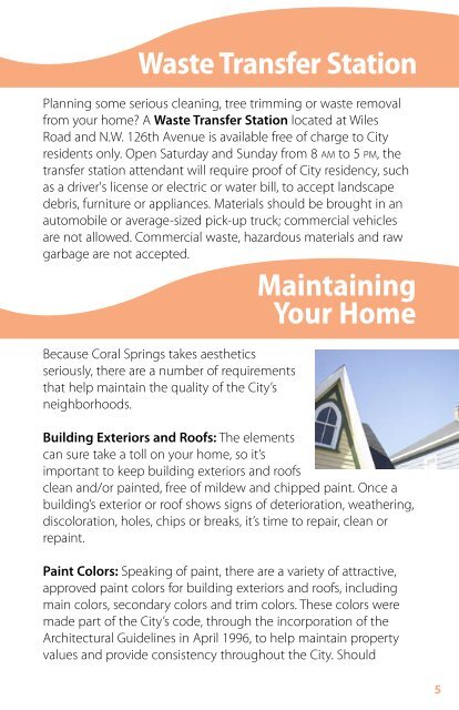 Homeowner's Code Manual - City of Coral Springs