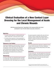 Clinical Evaluation of a New Contact Layer Dressing for the Local ...