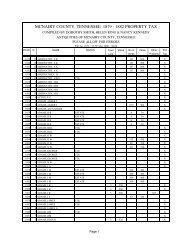 Property Tax 1879-1882 - McNairy, Life & Times of McNairy County ...