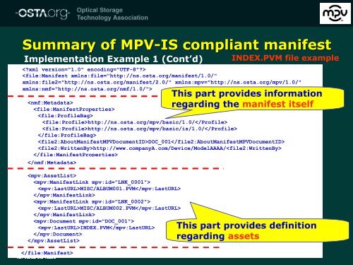 MPV Implementation Guidelines for Camera