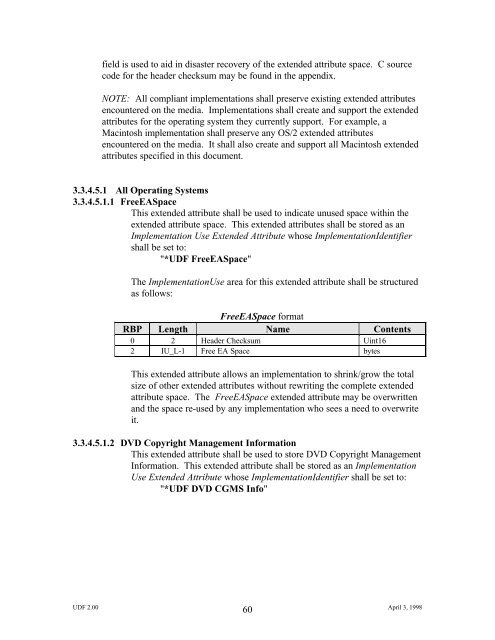 UDF 2.00 - OSTA - Optical Storage Technology Association