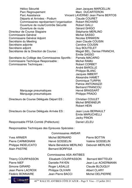 RÃGLEMENT REGULATIONS - ERC