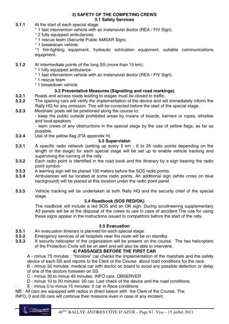 RÃGLEMENT REGULATIONS - ERC