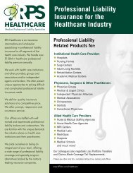 Professional Liability Insurance for the Healthcare Industry
