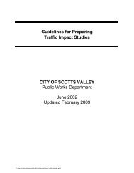 Guide to Traffic Impact Study - City of Scotts Valley