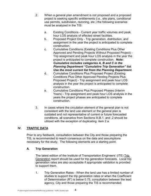 Guide to Traffic Impact Study - City of Scotts Valley