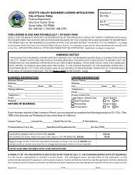 SCOTTS VALLEY BUSINESS LICENSE APPLICATION City of Scotts ...