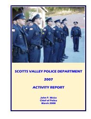 Police Department Ye.. - City of Scotts Valley