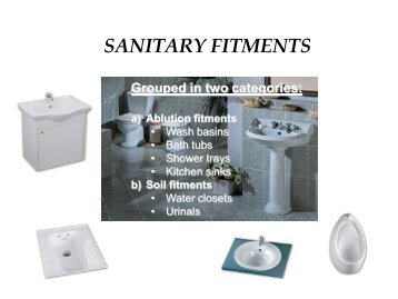 Chapter 10: Sanitary fitments