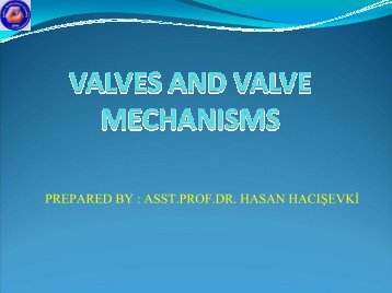 VALVES AND VALVE MECHANISMS - Department of Mechanical ...