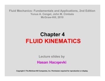 FLUID KINEMATICS - Department of Mechanical Engineering