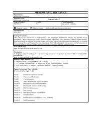 Course Outline - Department of Mechanical Engineering