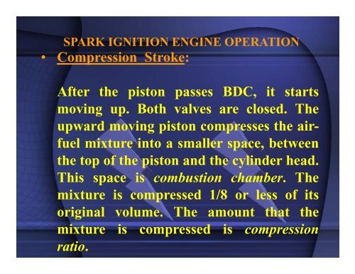 Spark & Compression Ignition Engines