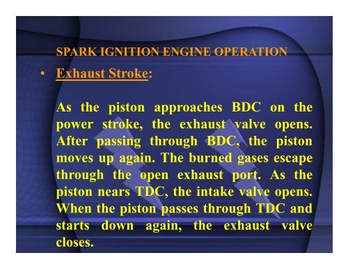 Spark & Compression Ignition Engines