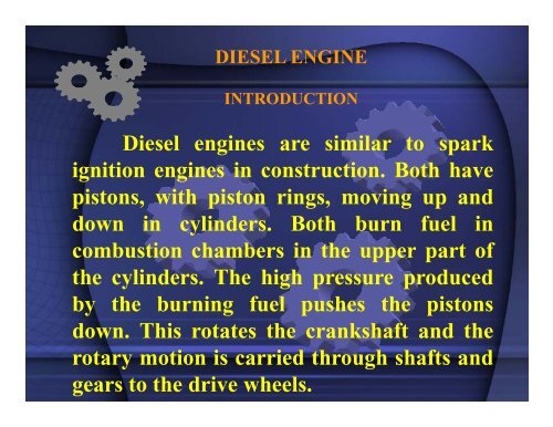 Spark & Compression Ignition Engines