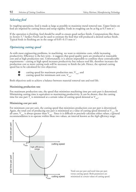 5.10 Selection of Cutting Conditions