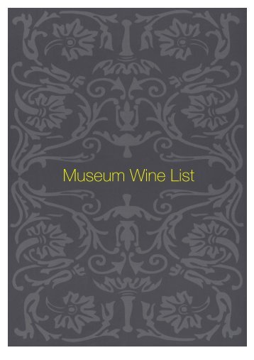 Museum Wine List - Sette Bello