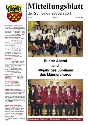 Mitteilungsblatt Ausgabe Mai 2013 - Seubersdorf