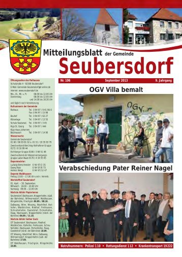 Mitteilungsblatt Ausgabe September 2013 - Seubersdorf